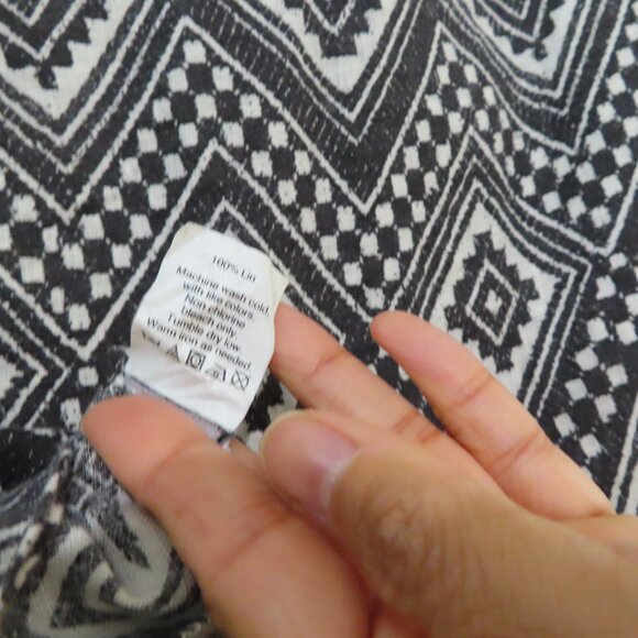 J.Crew Linen Graphic Button Shirt Size 2 - Picture 9 of 10